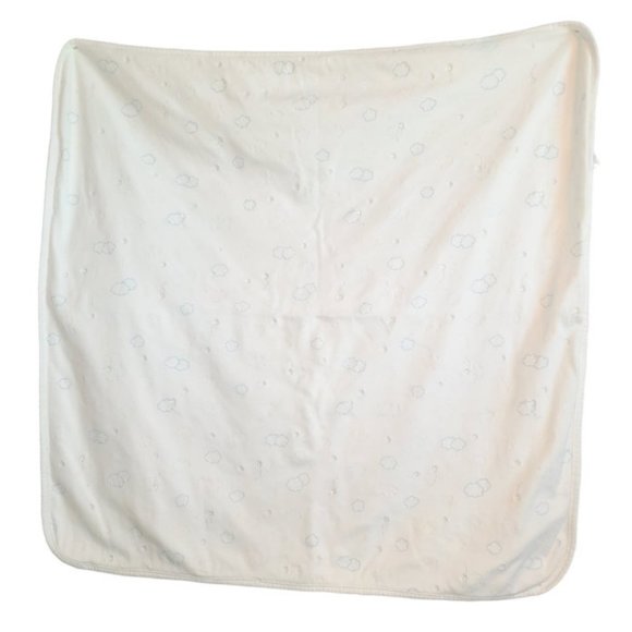 2004 Miniclasix Swaddle Receiving Embroidered Cloud & Stars Blanket 26" X 26" - Picture 1 of 5